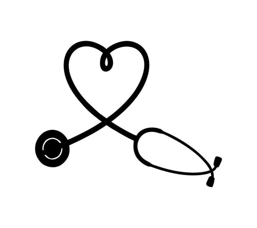 Stethoscope Heart Nurse doctor emt Signs Cut Metal Sign Metal House Sign - 8 inches - metal sign