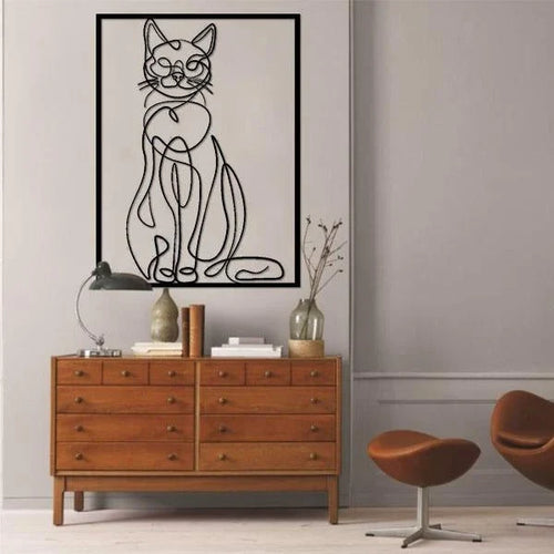 Cat Dad Version 3 Cat Lovers Cut Metal Sign - 8 inches - metal sign