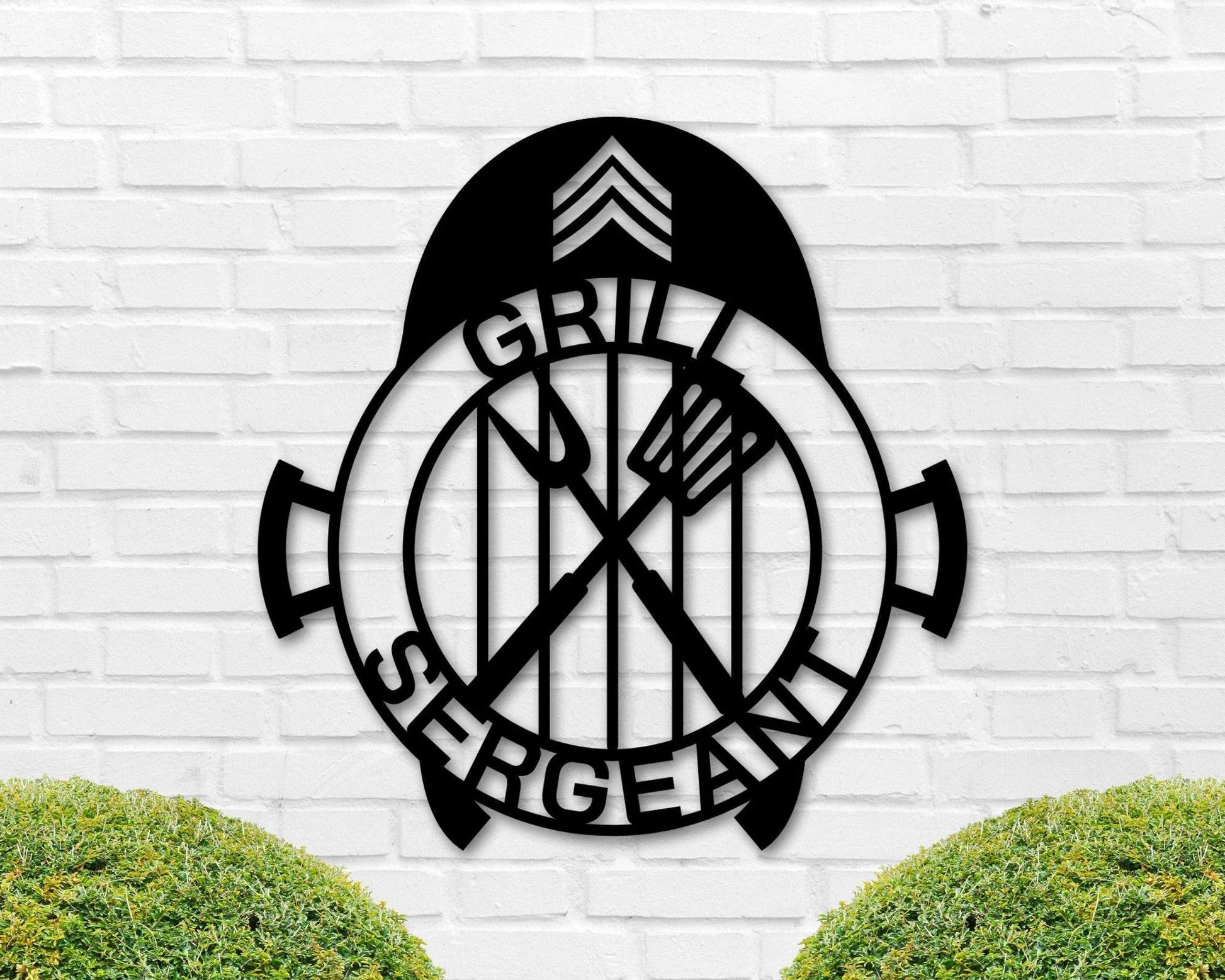 Grill Sergeant Sign Sergeant Sign Gift Drill Sergeant Military Gift Barbecue Sign Metal Bbq Sign Patio Grill Sign Funny Bbq Gift Dad - 8 inches - metal sign