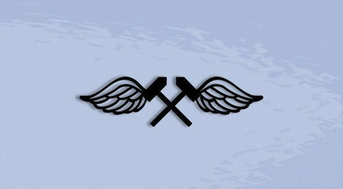 Aviation Structural Mechanic (am) Rate Silhouette Metal Sign Cut Metal Sign Wall Decor - 8 inches - metal sign