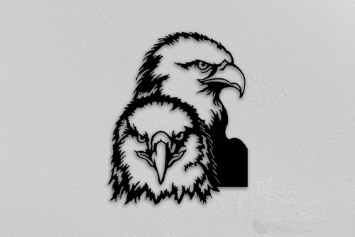 Eagle Animals Metal Art Black Wall Decor Christmas Gifts Living Room Wall Decor Bedroom Wall Decor Metal Wall Hanging - 8 inches - metal sign