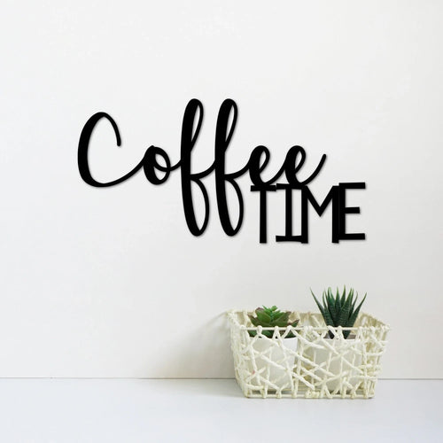 Coffee Time Metal Sign Coffee Decor Kitchen Wall Decor Coffee Sign Metal Wall Letters Coffee Lover's Gift - metal sign
