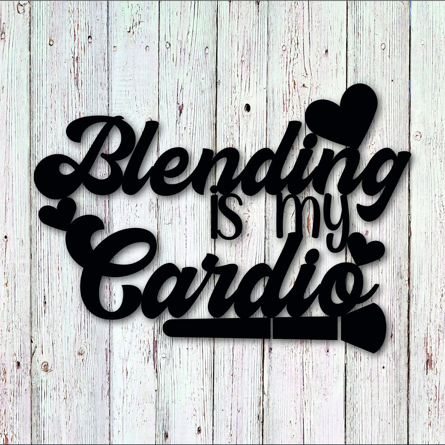 Makeup Blending Is My Cardio Metal Wall Signs With Sayings Motivational Quote Metal Wall Hanging Housewarming Gift - 8 inches - metal sign