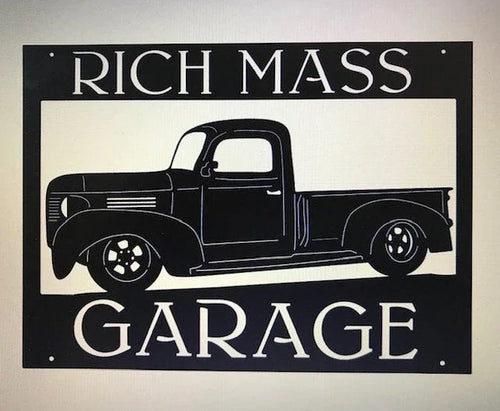 Metal Antique Truck Sign Metal House Sign - 8 inches - metal sign