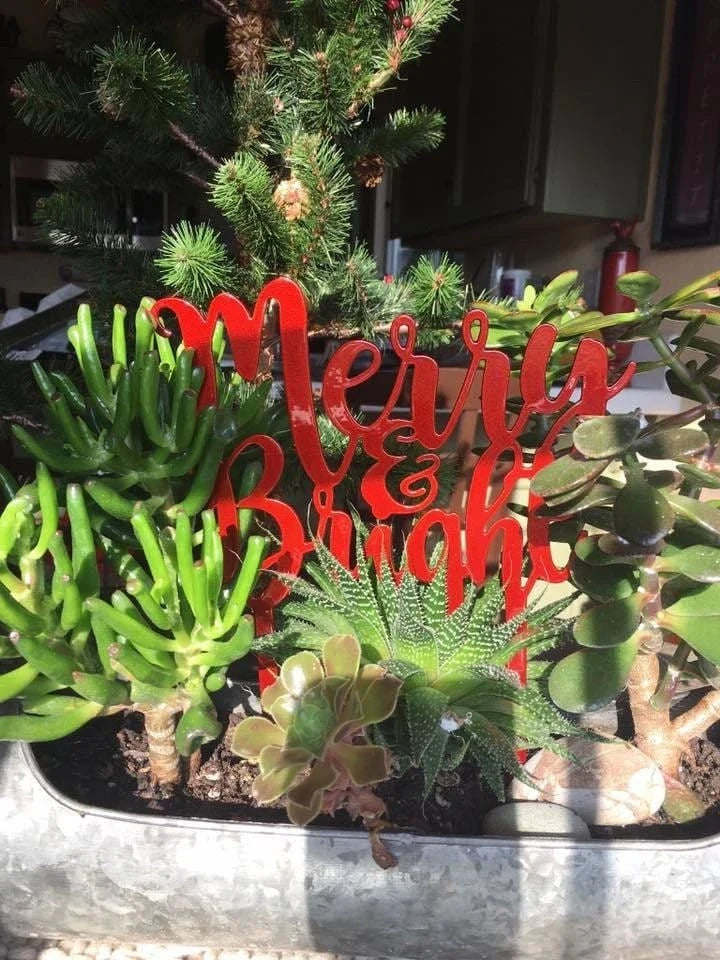 Merry Christmas Plasma Cut Metal Sign Cut Metal Sign Wall Metal Sign - 8 inches - metal sign