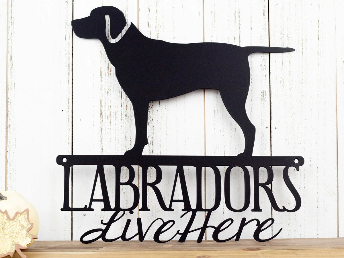 Labrador Lab Labrador Retriever Metal Sign Outdoor Wall Hanging Dog Sign Gift Metal - 8 inches - metal sign
