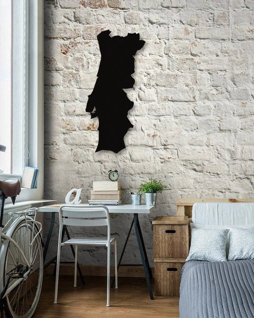 Portugal Map Metal Wall Decor Christmas Gifts Europen Maps Country Maps Metal Carte Du Monde Portugal - 8 inches - metal sign