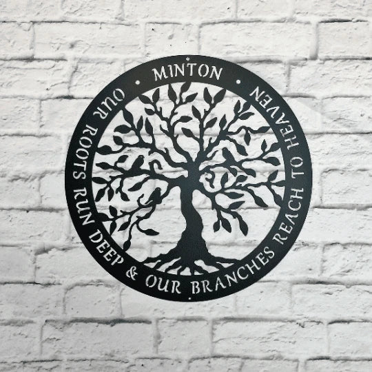 Our Roots Run Deep Cut Metal Sign Metal House Sign - 8 inches - metal sign