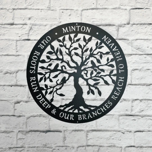 Our Roots Run Deep Cut Metal Sign Metal House Sign - 8 inches - metal sign