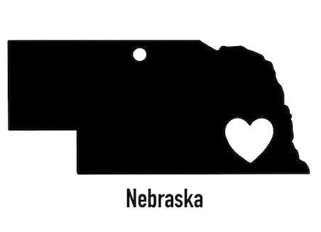 Nebraska State Ornament Cut Metal Sign Wall Decor Metal Sign Metal Art - 8 inches - metal sign