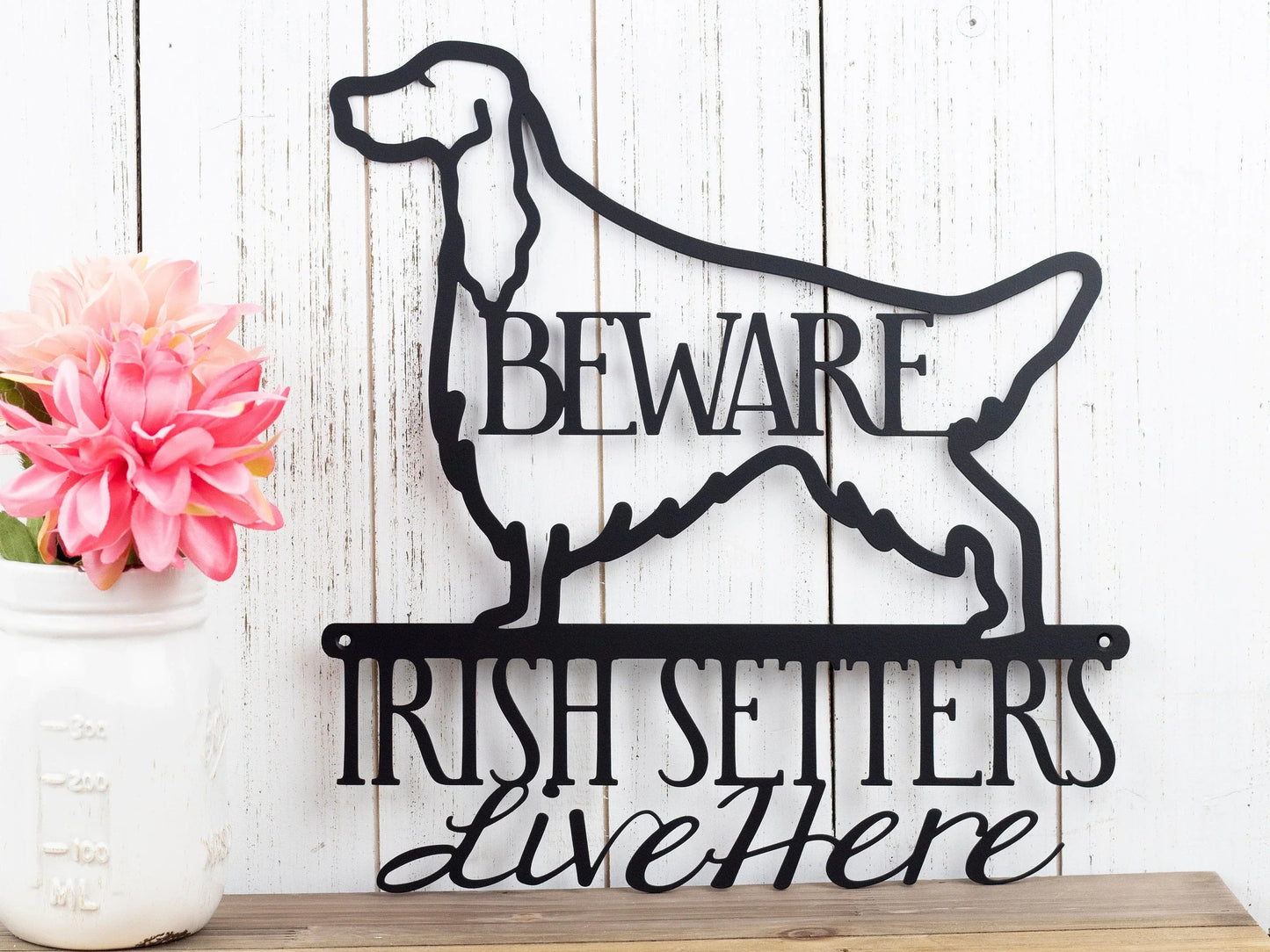 Irish Setter Red Setter Setter Dog Sign Metal Sign Metal Wall Decor Wall Hanging Sign - 8 inches - metal sign