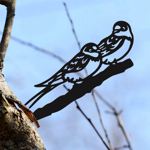 Swallows Metal Art Garden Signs Cut Metal Sign Metal House Sign - 8 inches - metal sign
