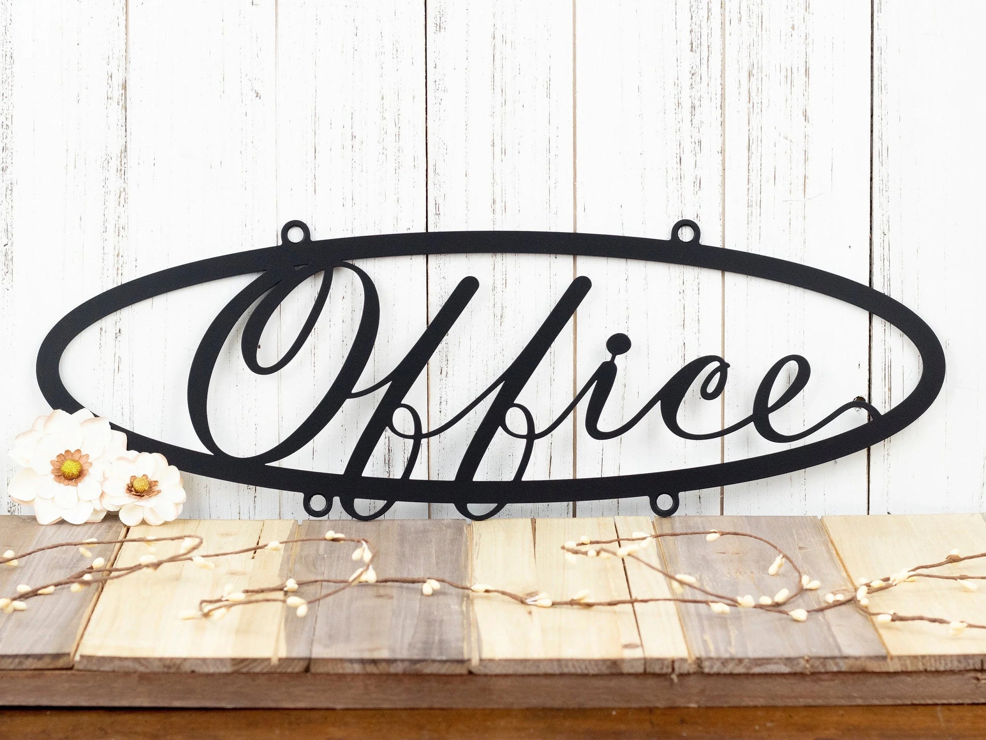 Office Metal Sign Office Decor Shop Sign Business Sign Metal Wall Decor Oval Sign Sign Outdoor Sign - 8 inches - metal sign