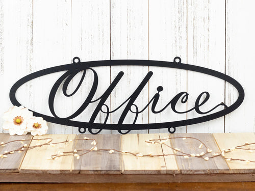 Office Metal Sign Office Decor Shop Sign Business Sign Metal Wall Decor Oval Sign Sign Outdoor Sign - 8 inches - metal sign