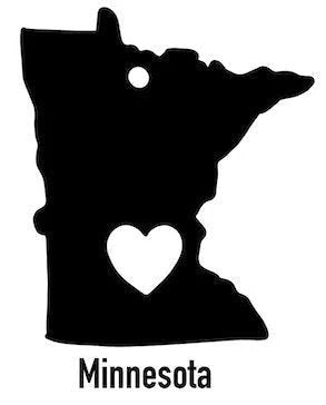 Minnesota State Ornament Cut Metal Sign Wall Decor Metal Sign Metal Art - 8 inches - metal sign