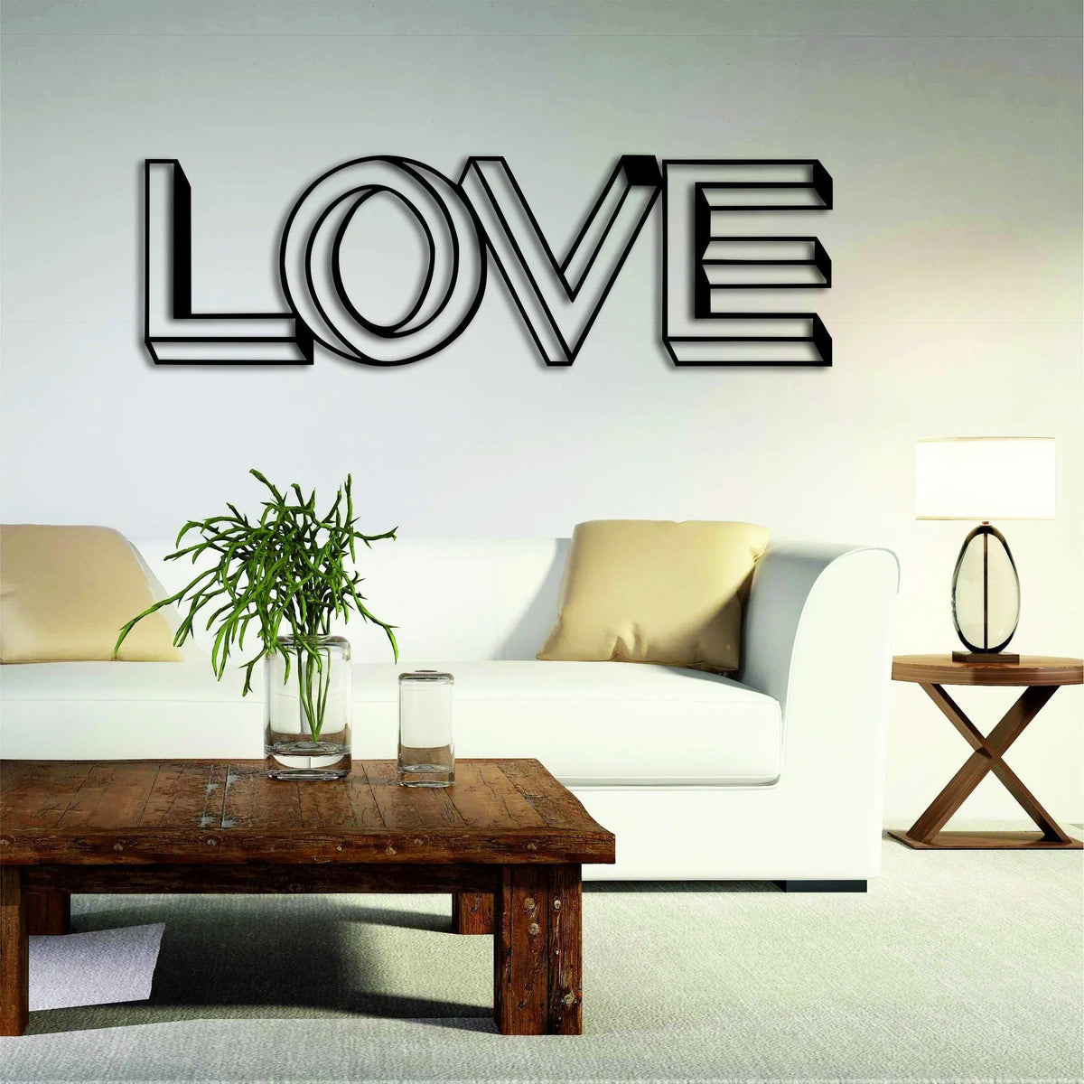 Love Metal Sign Motivational Wall Decor Friends Sign Metal Words Metal Wall Decor Entryway Housewarming Gift - 8 inches - metal sign