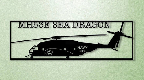 Mh53e Sea Dragon Xl Hm15 Blackhawks Helicopter Mine Countermeasures Metal Sign Cut Metal Sign Wall Decor - metal sign