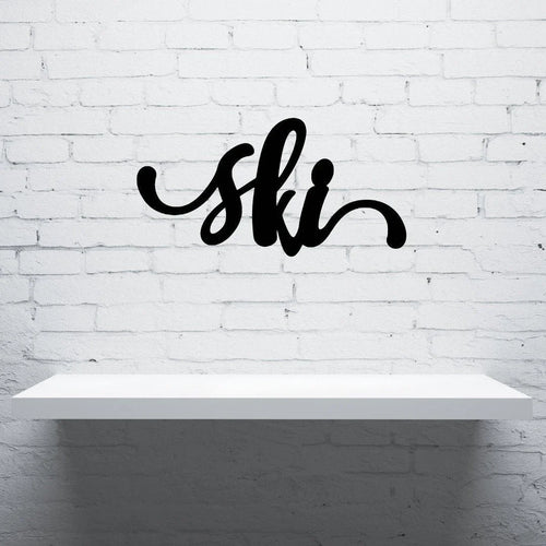 Ski Sign Cut Metal Sign Wall Decor Metal Sign Metal Art - 8 inches - metal sign