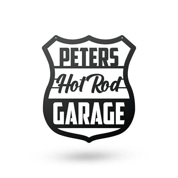 Hot Rod Garage Metal Sign Cut Metal Sign Metal House Sign - 8 inches - metal sign