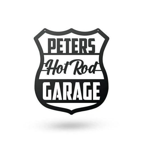 Hot Rod Garage Metal Sign Cut Metal Sign Metal House Sign - 8 inches - metal sign