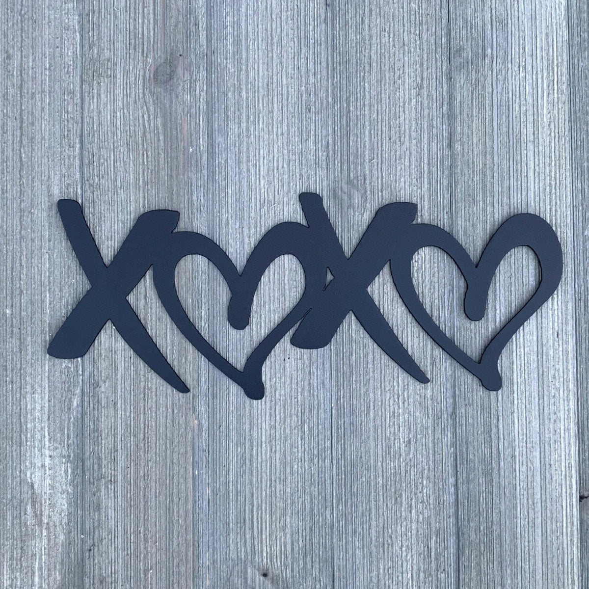 Xoxo Metal Sign Cutout Cut Metal Sign Wall Metal Art - 8 inches - metal sign