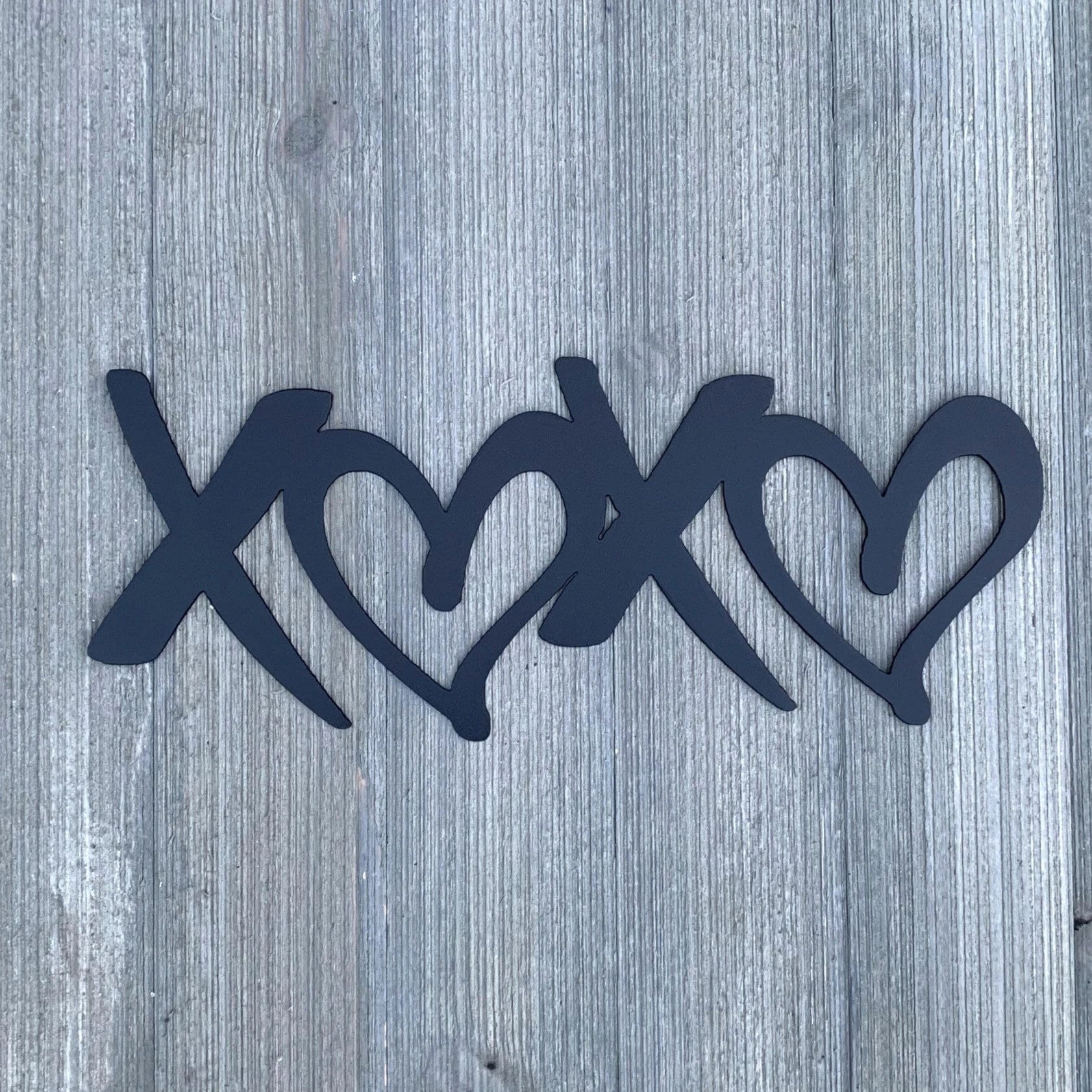 Xoxo Metal Sign Cutout Cut Metal Sign Wall Metal Art - 8 inches - metal sign