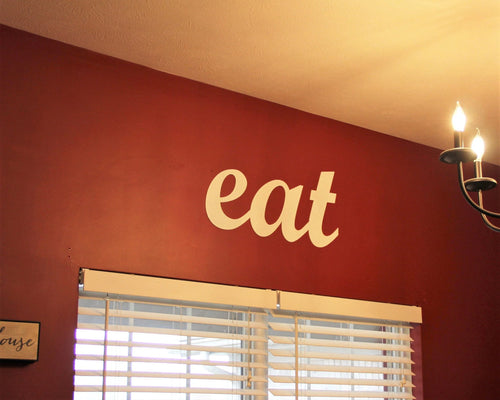 Eat Word Decor Restaurant Decor Southern Decor Decorative Wall Hanging Eat Metal Wall Sign - 8 inches - metal sign