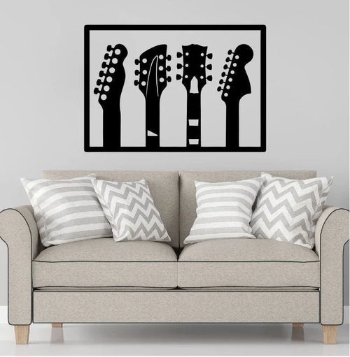 Guitar Metal Guitar Music Guitar Metal Wall Decor - 8 inches - metal sign