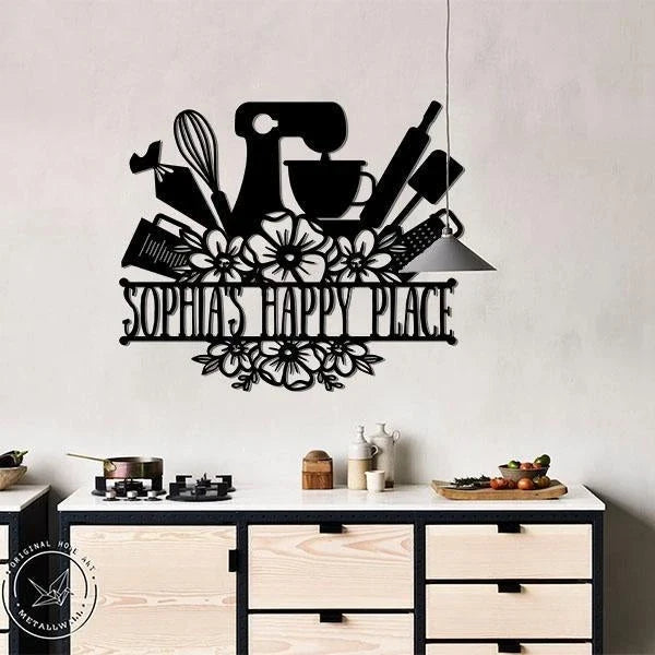 Baking Lovers Cut Metal Sign - 8 inches - metal sign