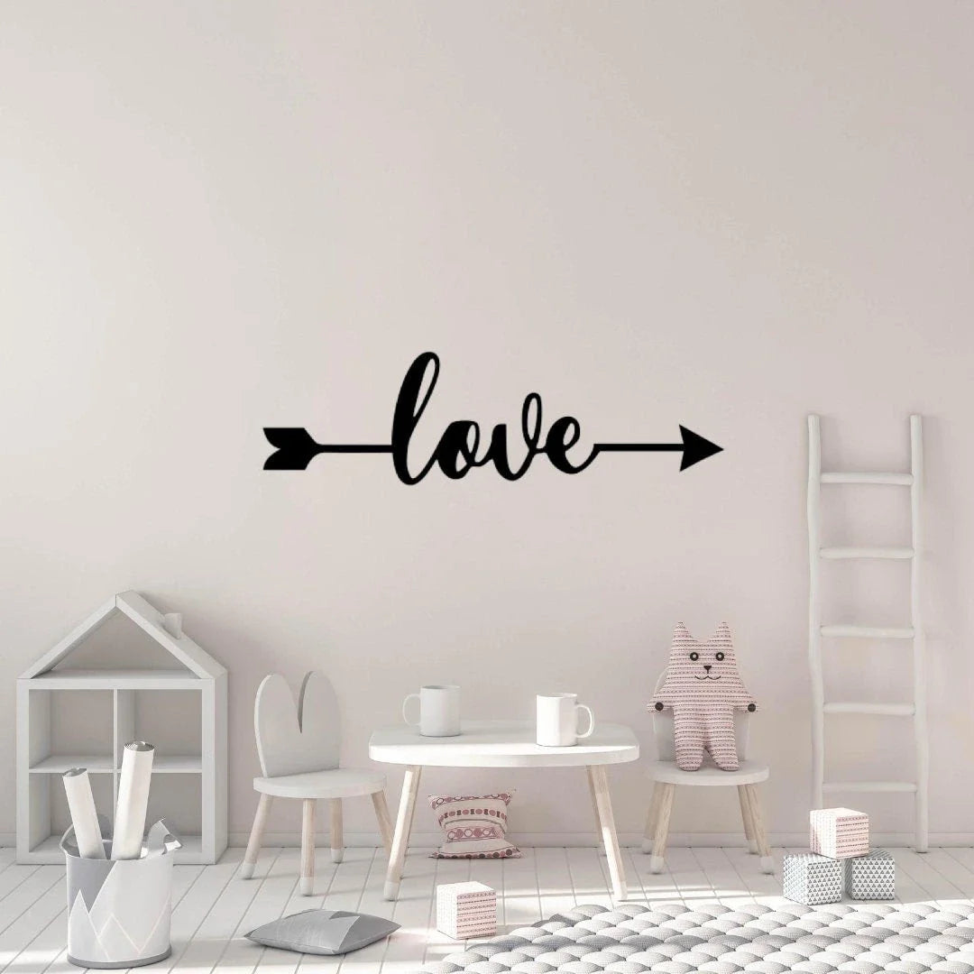 Love Script Sign Cut Metal Sign Wall Decor Metal Sign Metal Art - 8 inches - metal sign