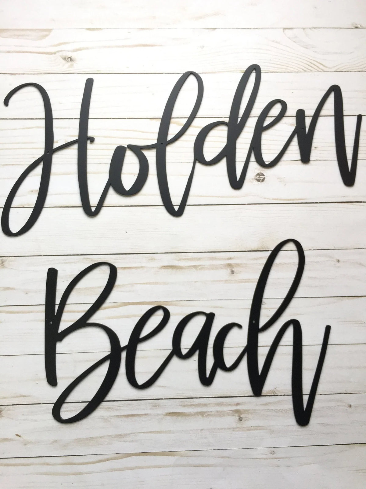Holden Beach Metal Sign Beach House Decor Beach House Gift Metal Words Holden Beach Sign - 8 inches - metal sign