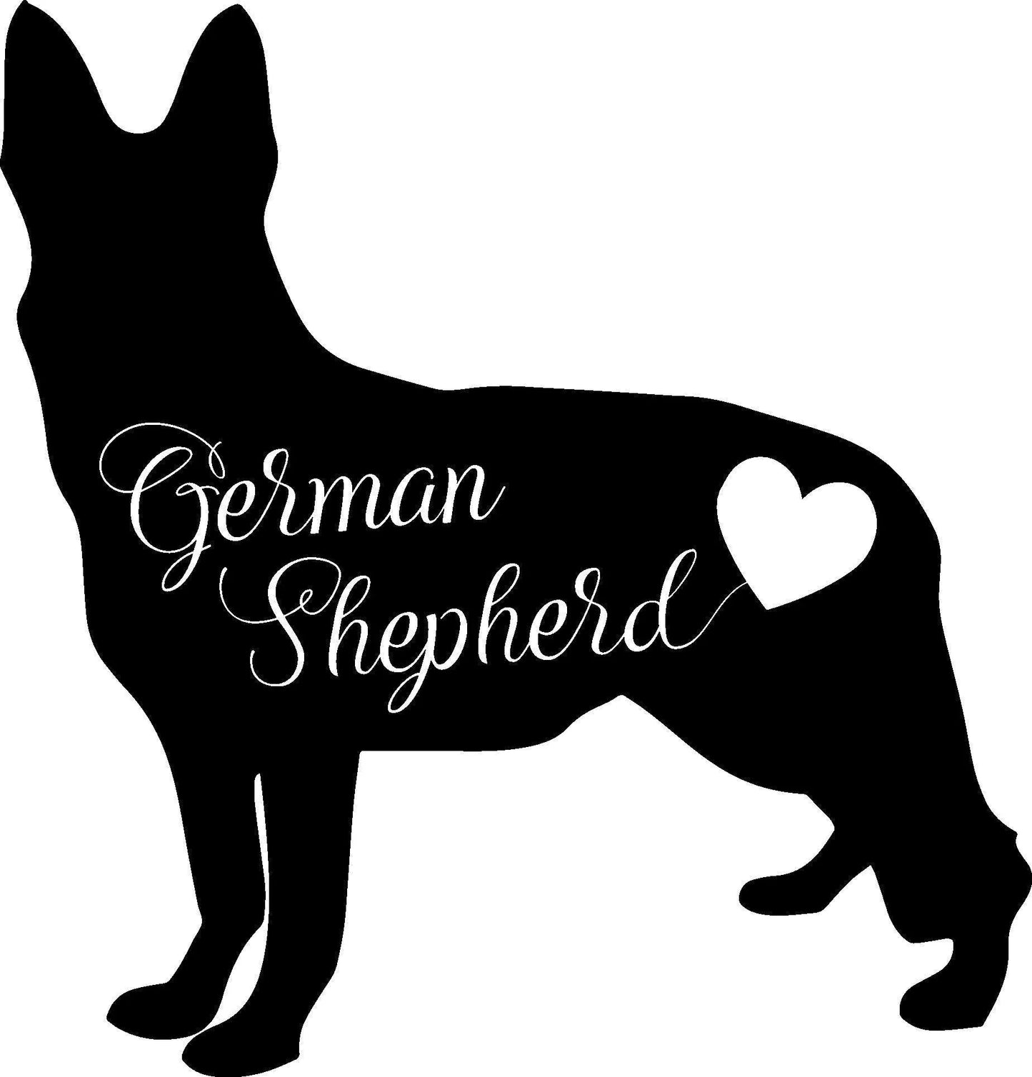 Dogs German Shepherd Puppy Love Lover Of Animals Pet Lover Metal Sign Stainless Steel Weatherproof Wall Decor - 8 inches - metal sign