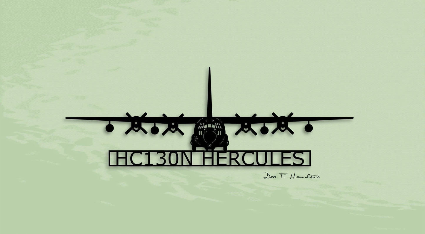 Hc130n Hercules Combat King Metal Sign Cut Metal Sign Wall Decor - 8 inches - metal sign
