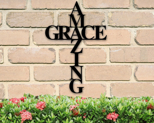 Amazing Grace Religious Gifts For Women Religious Christian Gifts Christian Gifts For Men Gifts For Christmas Art - 8 inches - metal sign