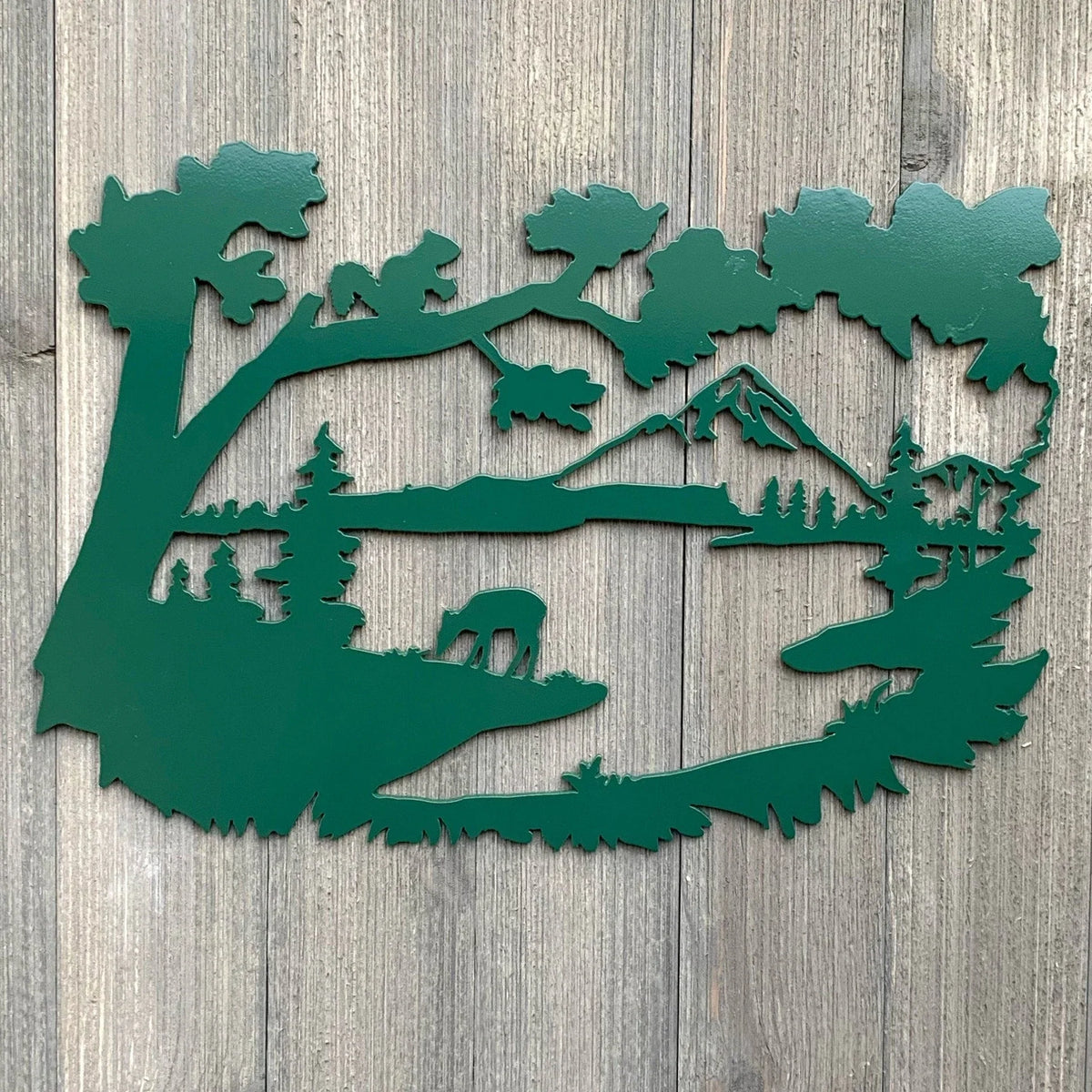 Mountain Scene Metal Sign Cutout Cut Metal Sign Wall Metal Art - 8 inches - metal sign