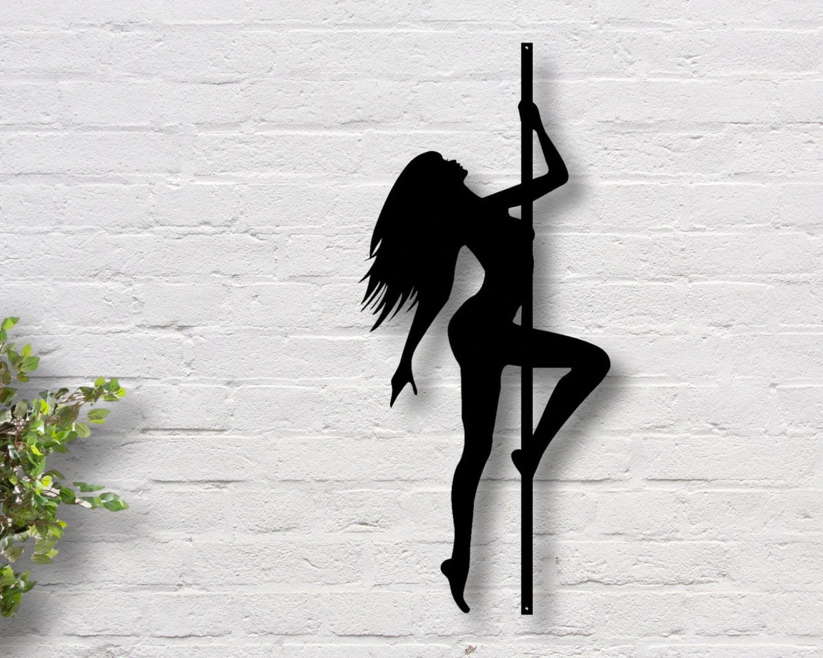 Dancer Silhouette Metal Bar Sign Stripper Silhouette Erotic Dancer Metal Sign Father's Day Gift - metal sign