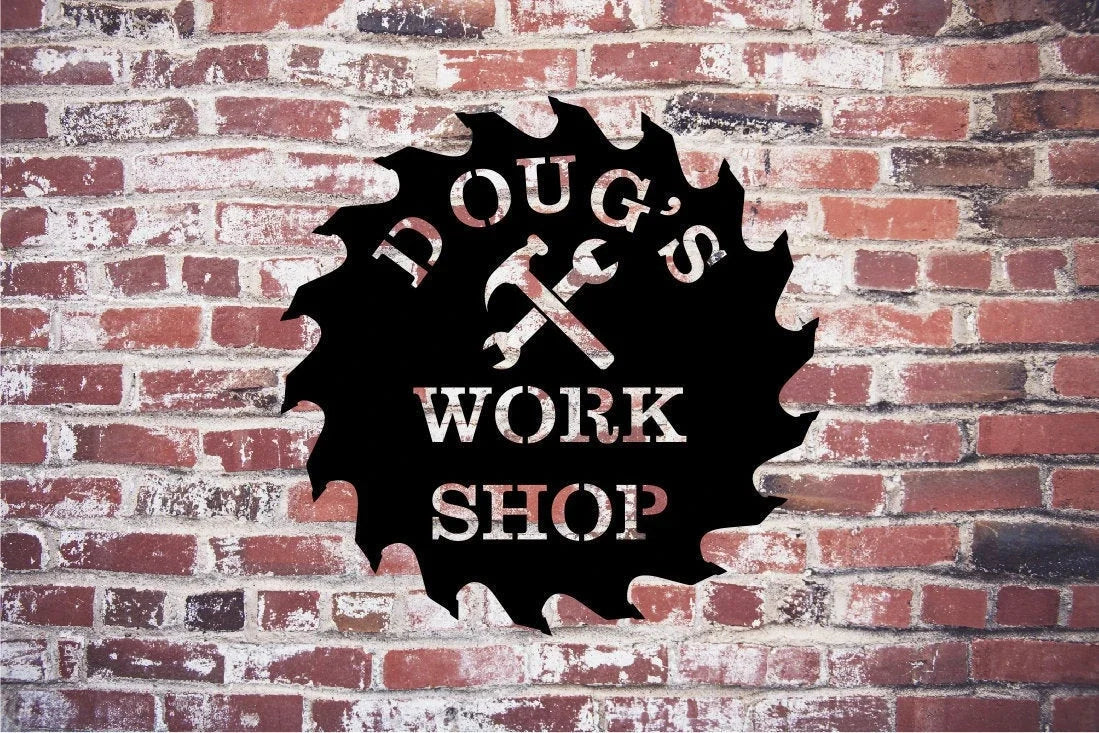 Work Shop Metal Sign Work Shop Garage Sign Work Shop Sign Work Shop Metal - 8 inches - metal sign