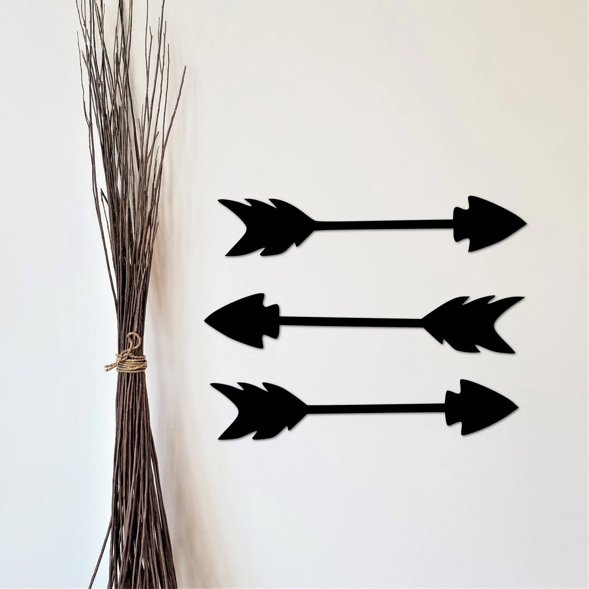 Metal Arrow Group Of 3 Arrows Arrows For Wall Bathroom Decor Bedroom Decor Single Arrows Wall Decorgallery Wall Decor - 8 inches - metal sign