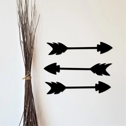 Metal Arrow Group Of 3 Arrows Arrows For Wall Bathroom Decor Bedroom Decor Single Arrows Wall Decorgallery Wall Decor - 8 inches - metal sign