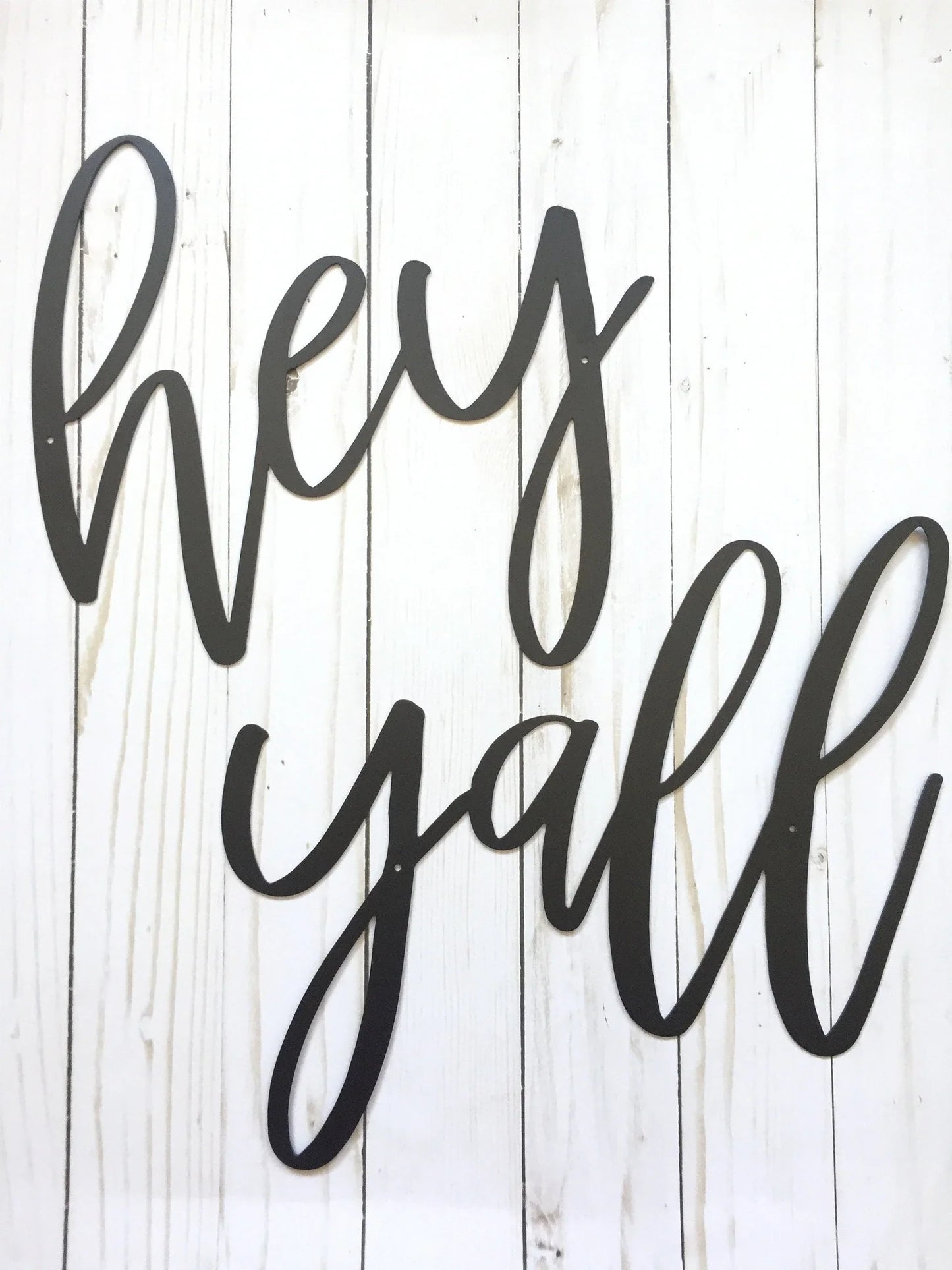 Hey Yall Metal Sign Housewarming Gift Metal Words Southern Decor Hey Yall Thin Sign - 8 inches - metal sign