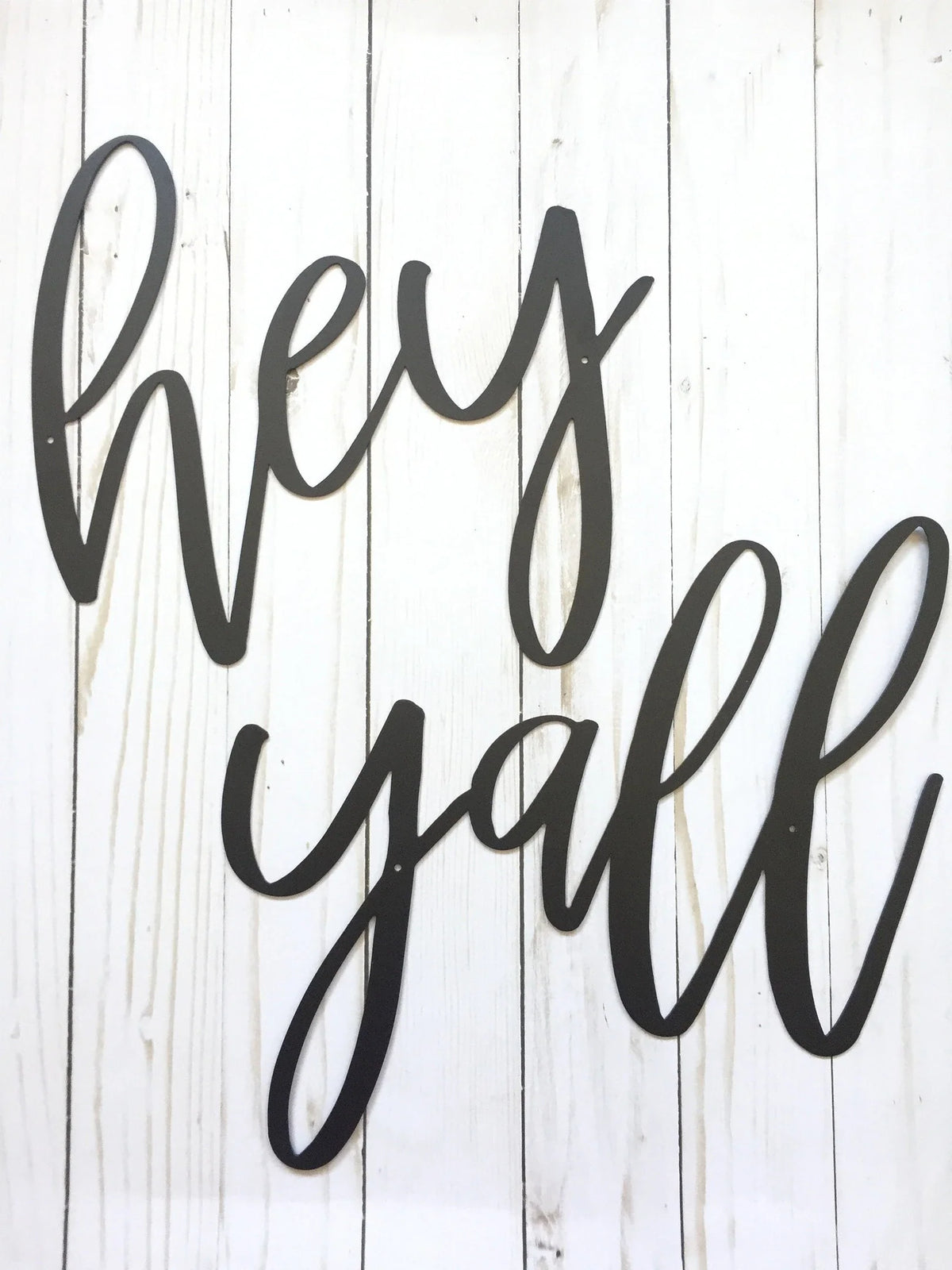 Hey Yall Metal Sign Housewarming Gift Metal Words Southern Decor Hey Yall Thin Sign - 8 inches - metal sign