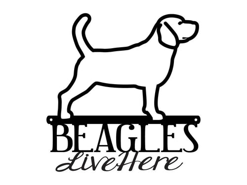 Beagle Metal Sign Beagles Dog Sign Metal Wall Decor Wall Hanging Outdoor Sign Dog Lover - 8 inches - metal sign