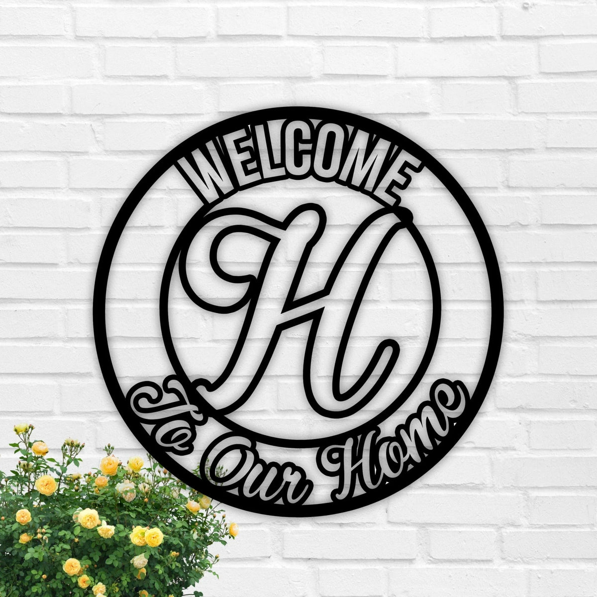 Welcome To Our Home Or Porch Sign Metal Decor Welcome To Our Porch House Warming Gift Home Metal Wall Sign - 8 inches - metal sign