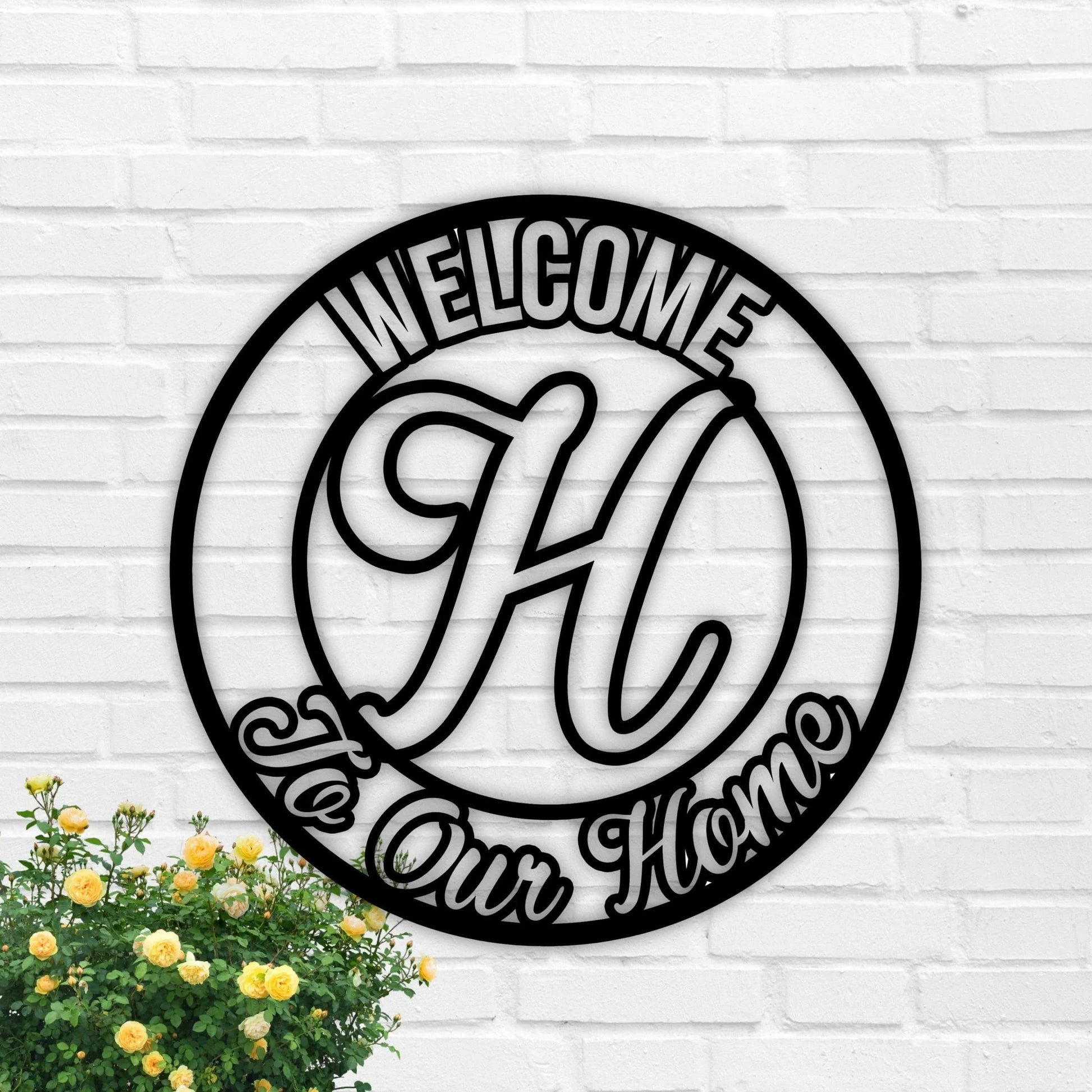 Welcome To Our Home Or Porch Sign Metal Decor Welcome To Our Porch House Warming Gift Home Metal Wall Sign - 8 inches - metal sign