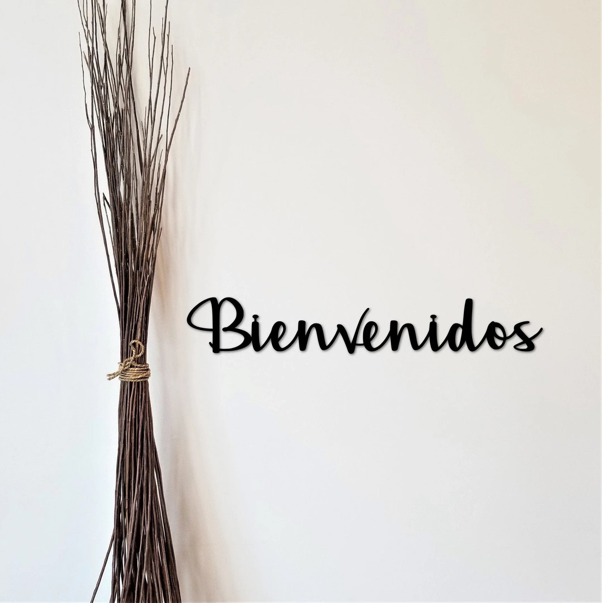 Bienvenidos Sign Spanish Welcome Bienvenidos Metal Sign Entryway Decor Door Sign Spanish Decor Entryway Sign Housewarming Gift - 8 inches - metal sign