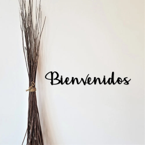 Bienvenidos Sign Spanish Welcome Bienvenidos Metal Sign Entryway Decor Door Sign Spanish Decor Entryway Sign Housewarming Gift - 8 inches - metal sign