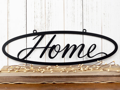 Metal Home Sign Metal Outdoor Sign Metal Wall Decor Home Sign Wall Hanging Outdoor Sign - 8 inches - metal sign