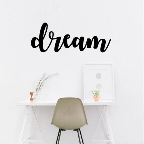 Dream Dream Wall Decor Metal Wall Decor Dream Words 012 - 8 inches - metal sign