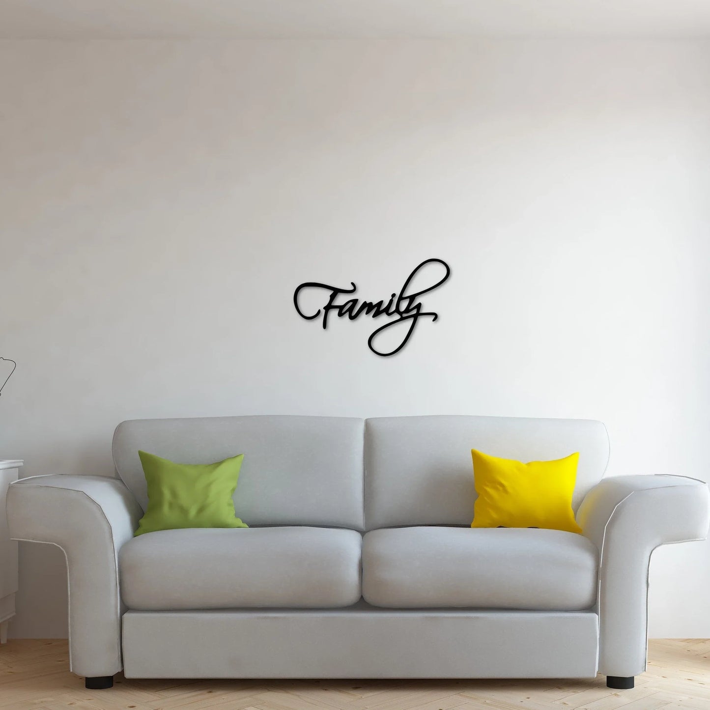 Family Sign Metal Words For The Wall Metal Wall Words Gallery Wall Decor Metal Word Signs For Living Room - 8 inches - metal sign