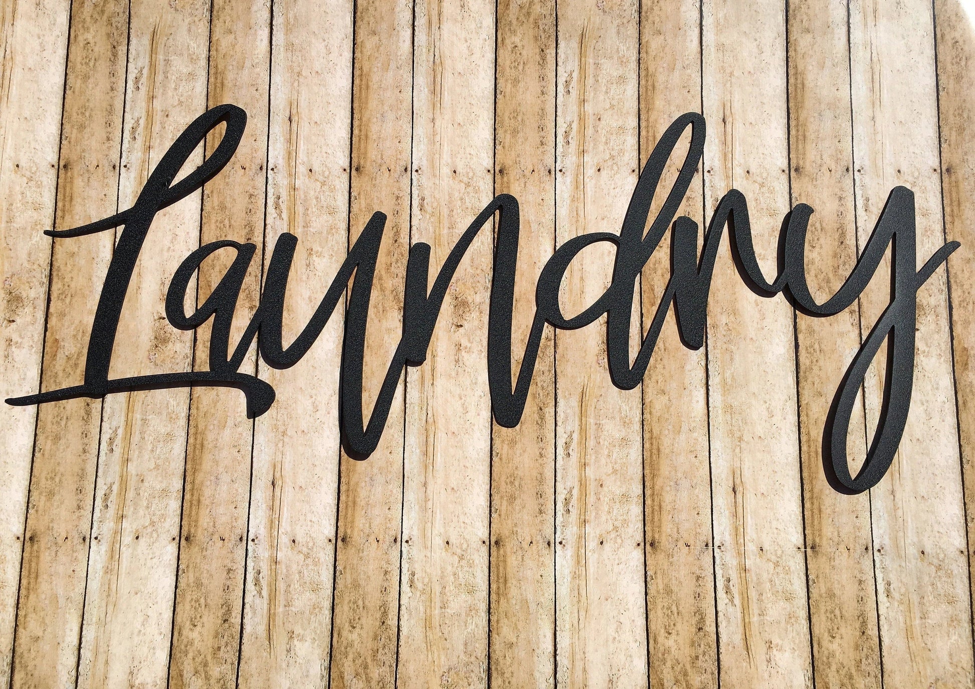 Laundry Metal Sign Metal Word Art Metal Words Cut Metal Sign Wall Metal Art - 8 inches - metal sign